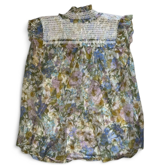 Zimmermann Super Eight Tie Neck Floral Print Silk Tank - Picture 5 of 15